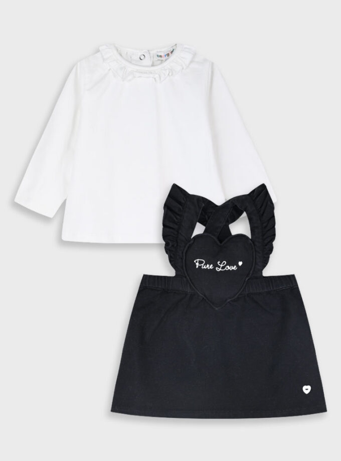 Energiers Βρεφικό σετ 2 τεμαχίων μπλούζα με φόρεμα