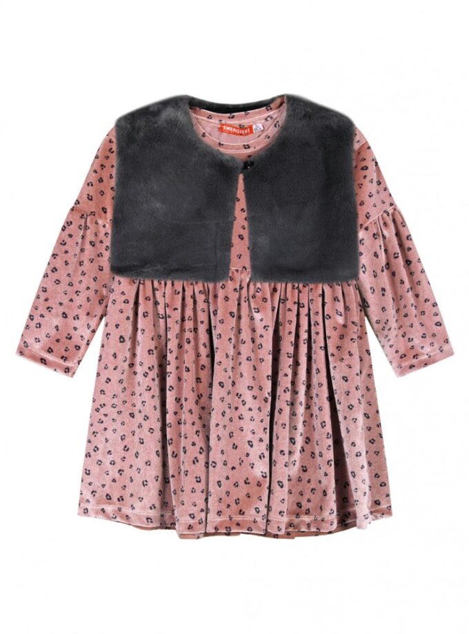 Energiers Παιδικό Φόρεμα Από Βελούδο με Μπολερό