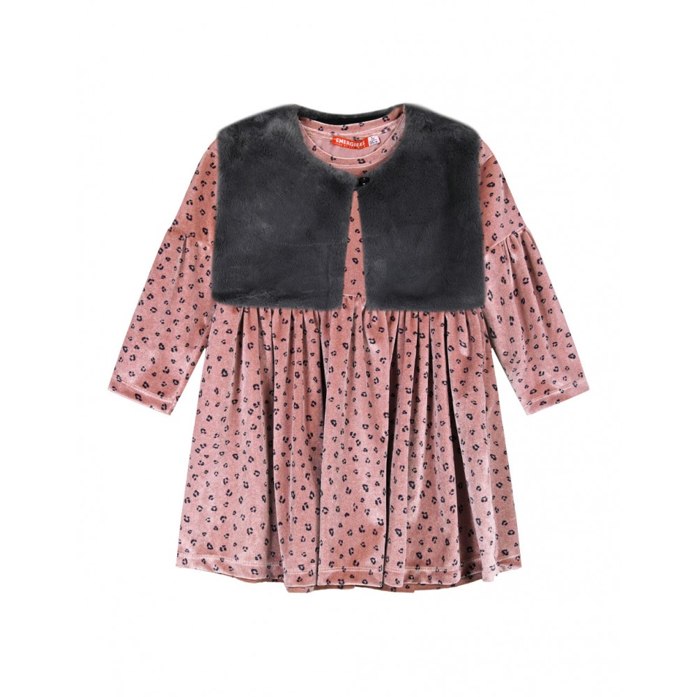 Energiers Παιδικό Φόρεμα Από Βελούδο με Μπολερό