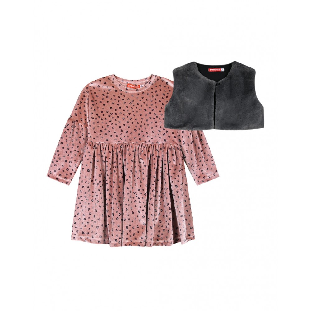 Energiers Παιδικό Φόρεμα Από Βελούδο με Μπολερό - Image 2