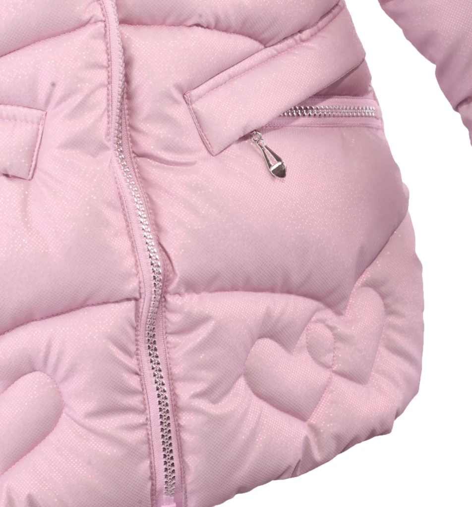 Joyce Παιδικό Καπιτονέ Μπουφάν Μακρύ με Κουκούλα - Image 3