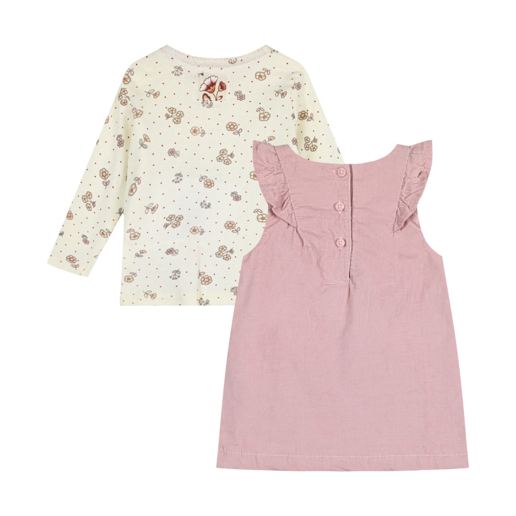 Energiers Παιδικό Φόρεμα Μακρυμάνικο Floral Σετ με Μπλούζα Ροζ - Image 2