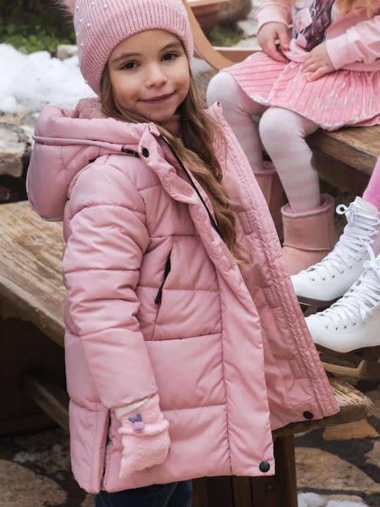 Energiers Αδιάβροχο Παιδικό Καπιτονέ Μπουφάν Μακρύ με Κουκούλα - Image 5